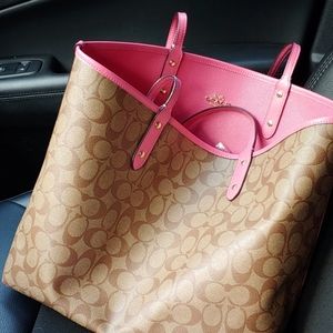 Coach reversible tote